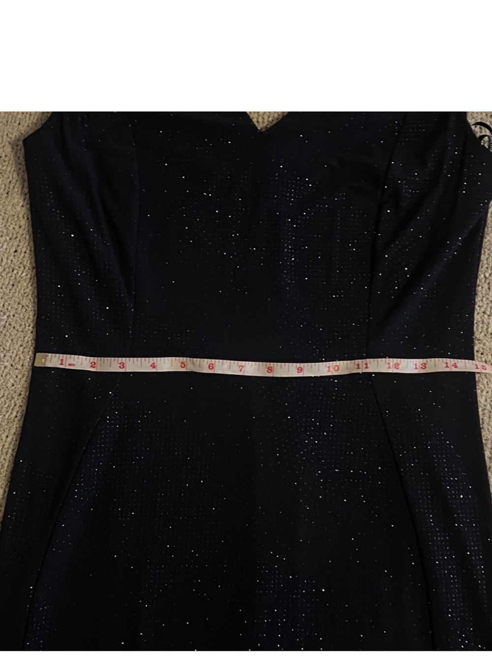 Calvin Klein Navy blue Sleeveless Midi Dress w/Subtle Sparkle, womens size 6 - Picture 8 of 8